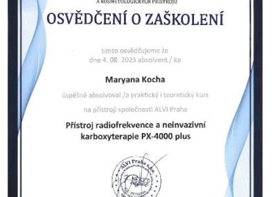 Osvědčení o zaškolení